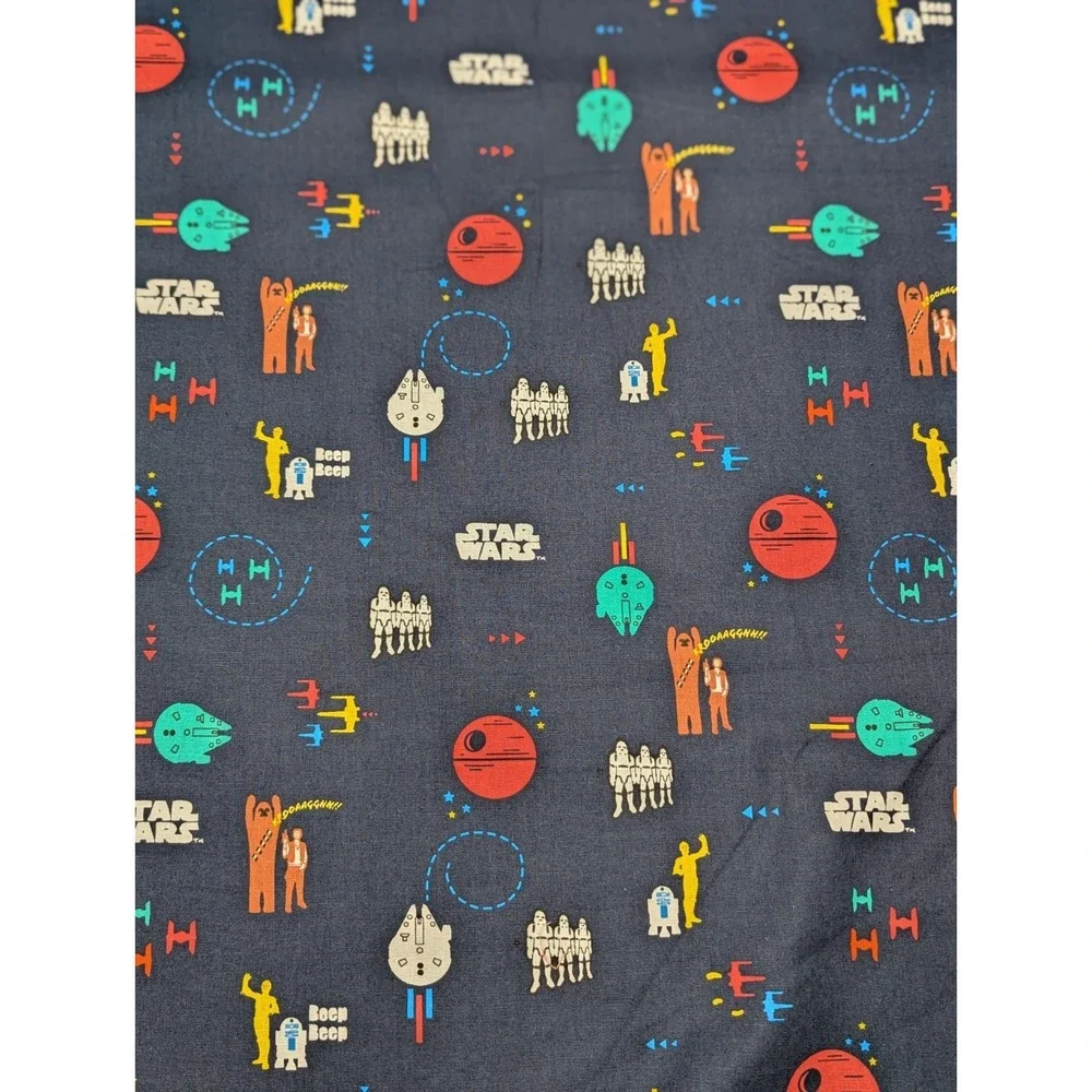 9 Yard Lot Star Wars Theme Navy Blue Cotton JOANN Fabric Material - 44 in Wide